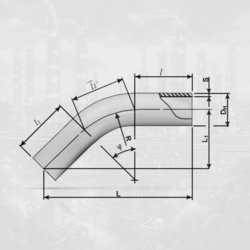 Отвод 1ГО.21°.219.8-ТУ 14-3Р-113-2010-К48. -20 согласно ГОСТ 24950
