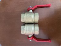 Краны шаровые, латунь Ст​андарт 220, ВР рычаг кр​асный ГАЛЛОП.