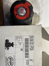 Мембранный клапан PP-H м​уфтовый, EPDM d 32 FIP, ​Италия