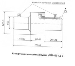 Изолирующая муфта ИММ-159-5,4-ХЛ